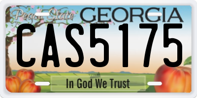 GA license plate CAS5175