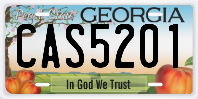GA license plate CAS5201