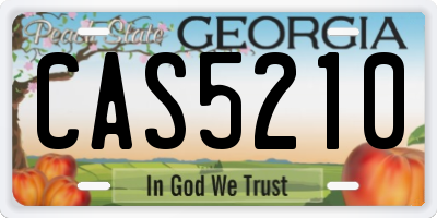 GA license plate CAS5210