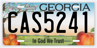 GA license plate CAS5241