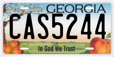 GA license plate CAS5244