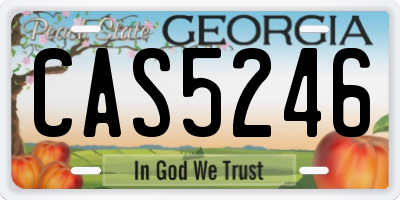 GA license plate CAS5246