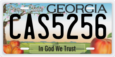 GA license plate CAS5256