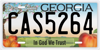 GA license plate CAS5264