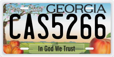 GA license plate CAS5266