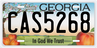 GA license plate CAS5268
