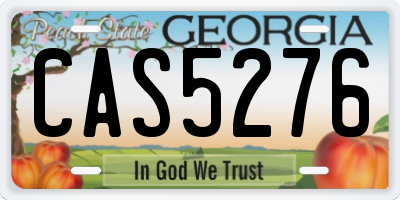 GA license plate CAS5276