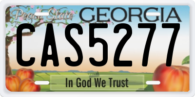 GA license plate CAS5277