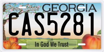 GA license plate CAS5281