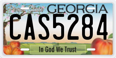 GA license plate CAS5284
