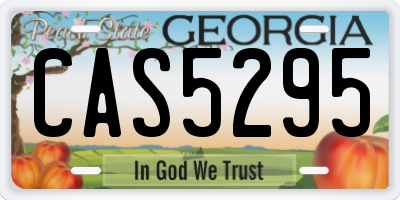 GA license plate CAS5295