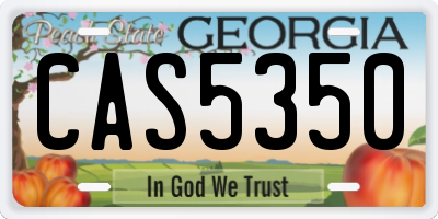 GA license plate CAS5350