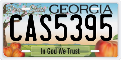 GA license plate CAS5395