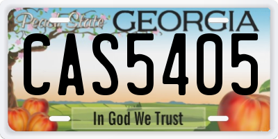GA license plate CAS5405
