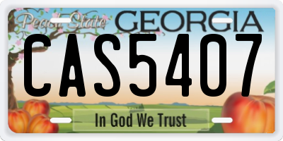 GA license plate CAS5407