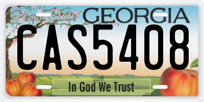 GA license plate CAS5408