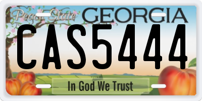 GA license plate CAS5444