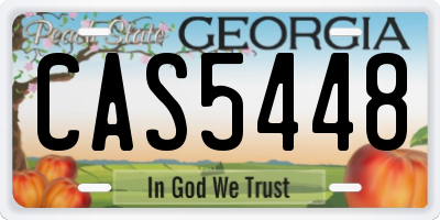 GA license plate CAS5448