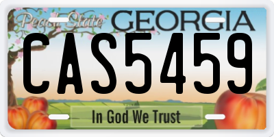GA license plate CAS5459