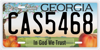 GA license plate CAS5468