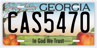 GA license plate CAS5470