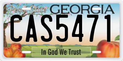 GA license plate CAS5471