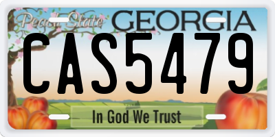 GA license plate CAS5479