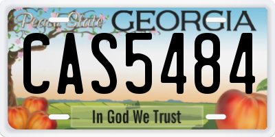 GA license plate CAS5484