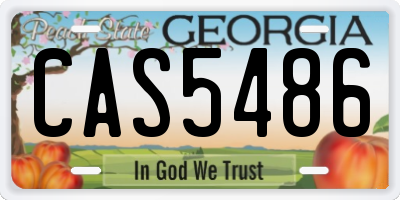 GA license plate CAS5486