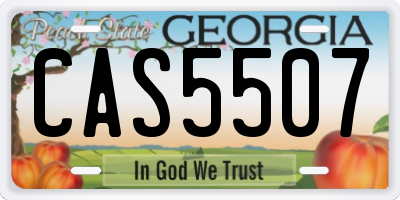 GA license plate CAS5507