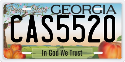 GA license plate CAS5520