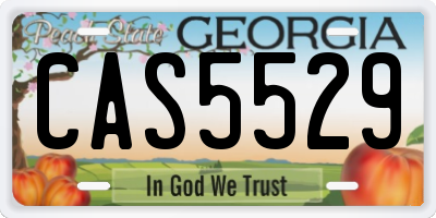 GA license plate CAS5529