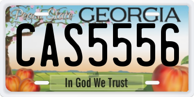 GA license plate CAS5556
