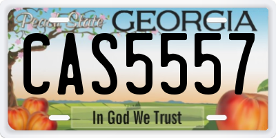 GA license plate CAS5557