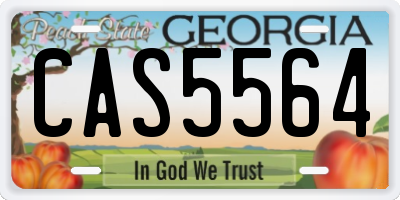 GA license plate CAS5564