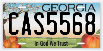 GA license plate CAS5568