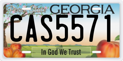 GA license plate CAS5571