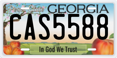 GA license plate CAS5588