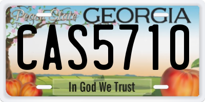 GA license plate CAS5710