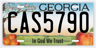 GA license plate CAS5790