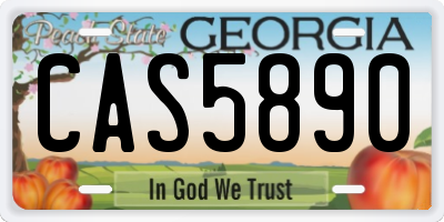 GA license plate CAS5890