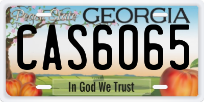 GA license plate CAS6065