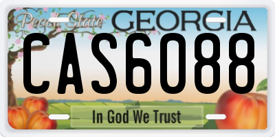 GA license plate CAS6088