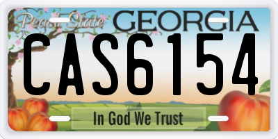 GA license plate CAS6154