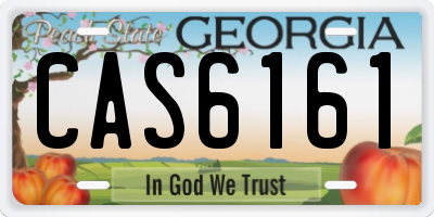 GA license plate CAS6161