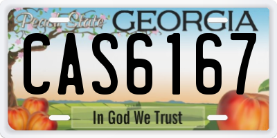 GA license plate CAS6167