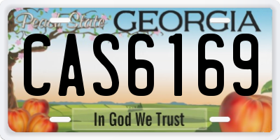 GA license plate CAS6169