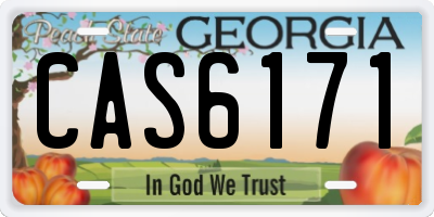 GA license plate CAS6171