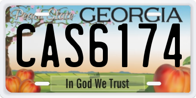 GA license plate CAS6174