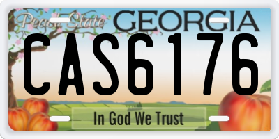 GA license plate CAS6176